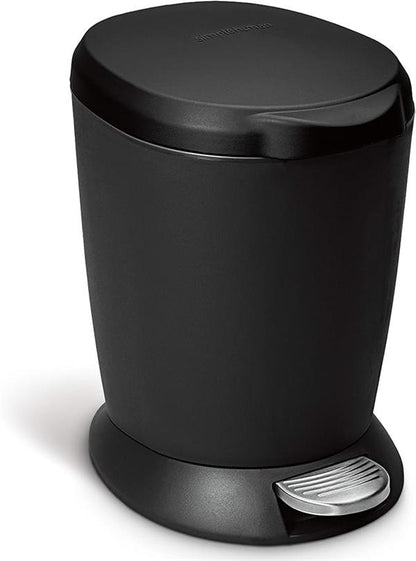 Simplehuman Round Pedal Bin 6L Plastic Black