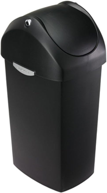 Simplehuman Swing Lid Bin 60L Plastic Black