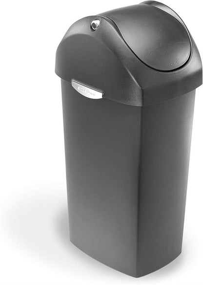Simplehuman Swing Lid Bin 60L Plastic Grey
