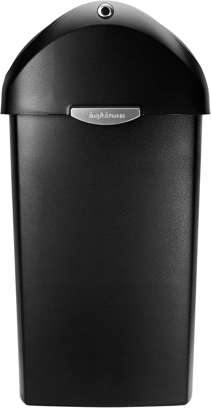 Simplehuman Swing Lid Bin 40L Plastic Black