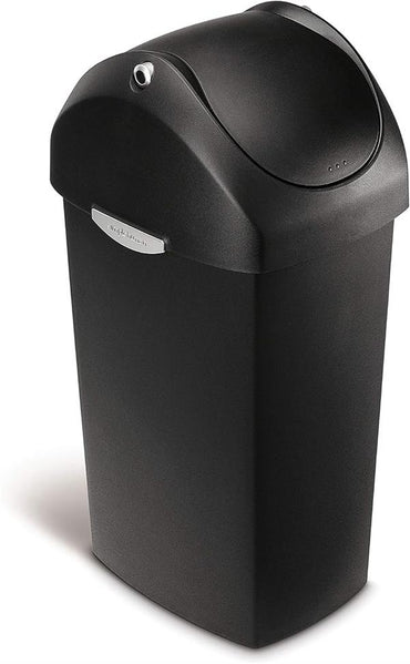 Simplehuman Swing Lid Bin 40L Plastic Black
