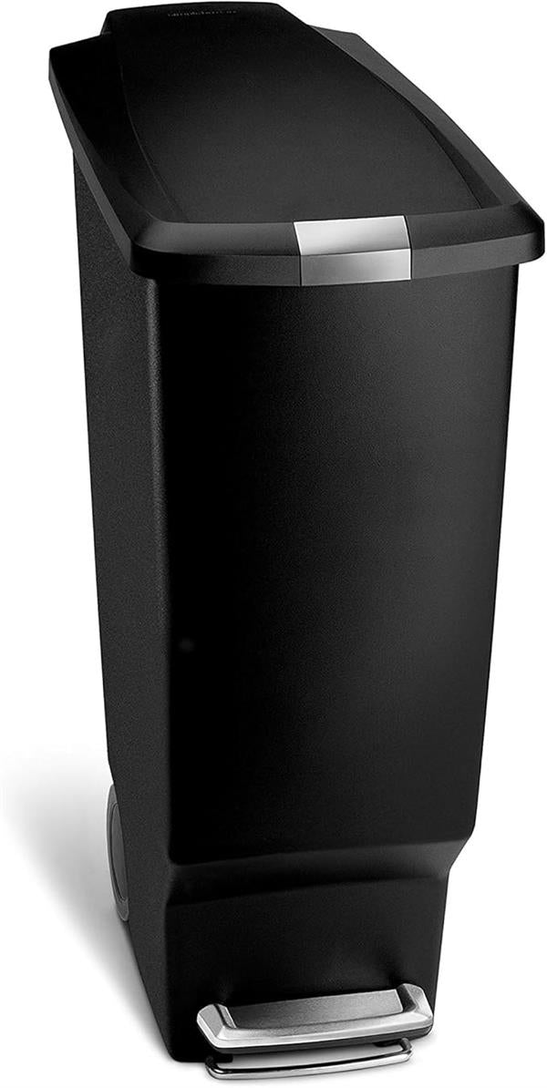 Simplehuman Slim Pedal Bin 25L Plastic Black