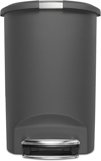 Simplehuman Semi-Round Pedal Bin 50L Plastic Grey