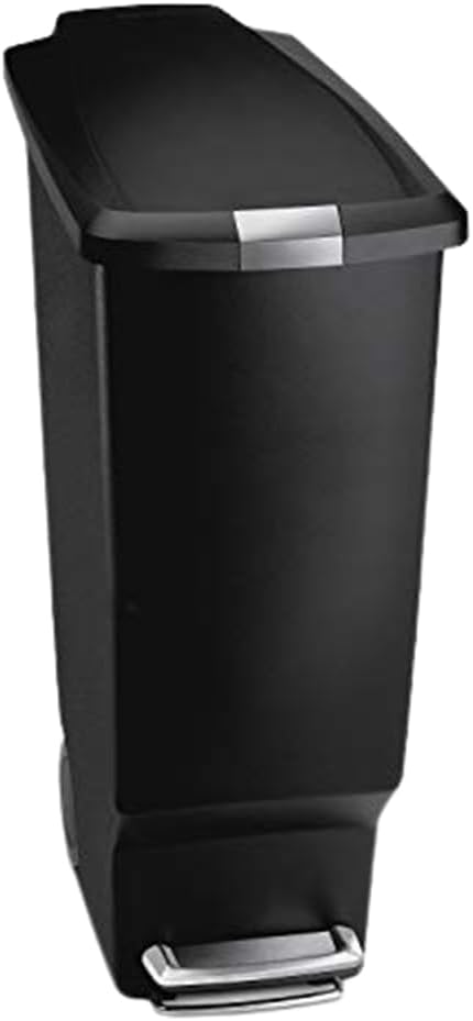 Simplehuman Slim Pedal Bin 40L Plastic Black