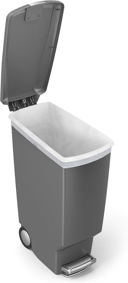 Simplehuman Slim Pedal Bin 40L Plastic Grey
