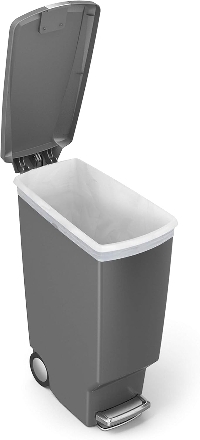 Simplehuman Slim Pedal Bin 40L Plastic Grey