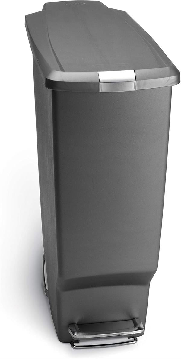 Simplehuman Slim Pedal Bin 40L Plastic Grey