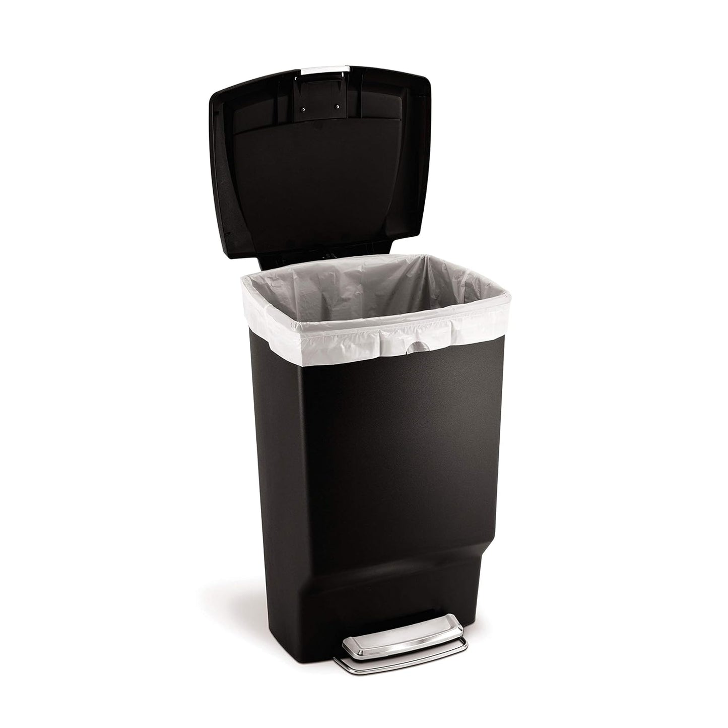 Simplehuman Rectangular Pedal Bin 45L Plastic Black