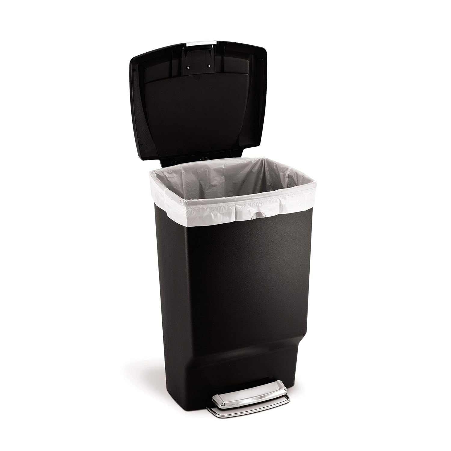 Simplehuman Rectangular Pedal Bin 45L Plastic Black