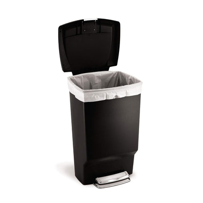Simplehuman Rectangular Pedal Bin 45L Plastic Black