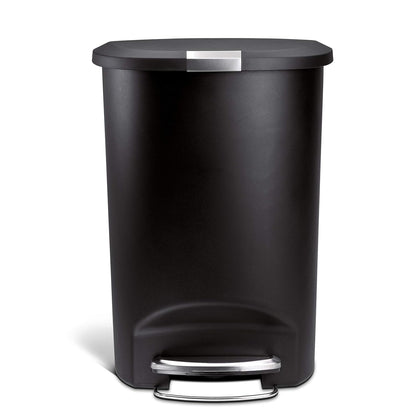 Simplehuman Rectangular Pedal Bin 45L Plastic Black