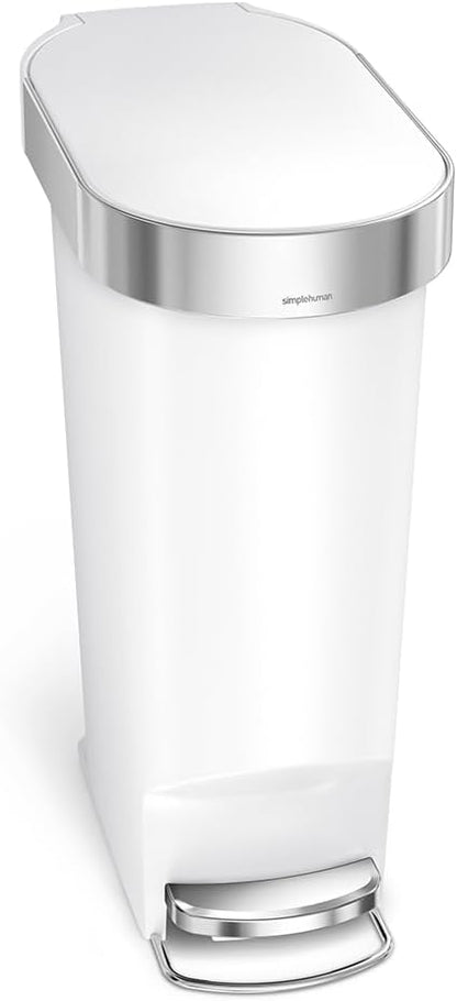 Simplehuman Slim Pedal Bin 40L White