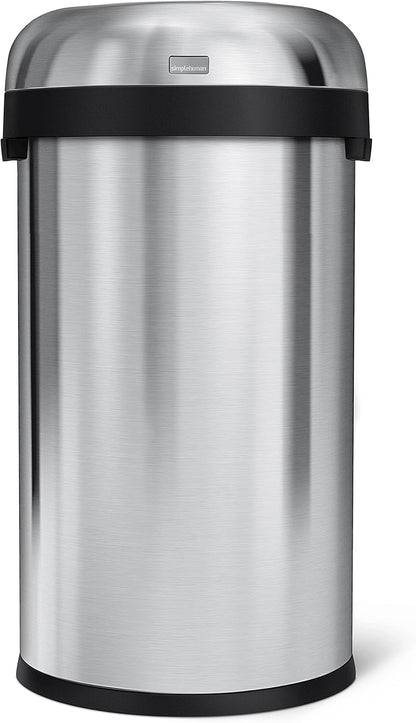 Simplehuman Bullet Open Bin 60L Brushed Steel