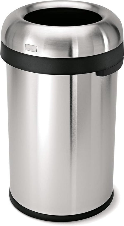 Simplehuman Bullet Open Bin 80L Brushed Steel