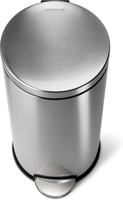 Simplehuman Round Pedal Bin 30L Brushed Steel