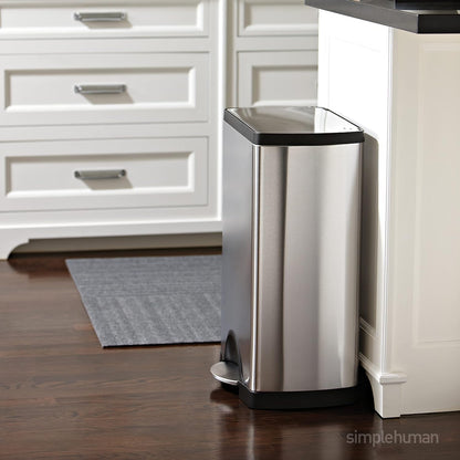 Simplehuman Rectangular Pedal Bin 30L Brushed Steel