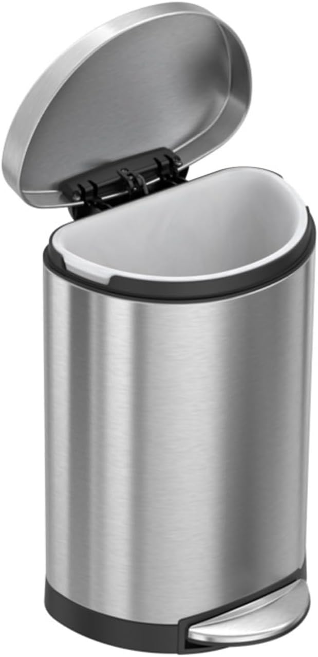 Simplehuman Semi-Round Pedal Bin 10L Brushed Steel
