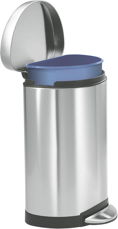 Simplehuman Semi-Round Pedal Bin 10L Brushed Steel