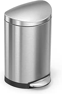 Simplehuman Semi-Round Pedal Bin 10L Brushed Steel