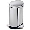 Simplehuman Semi-Round Pedal Bin 6L Brushed Steel