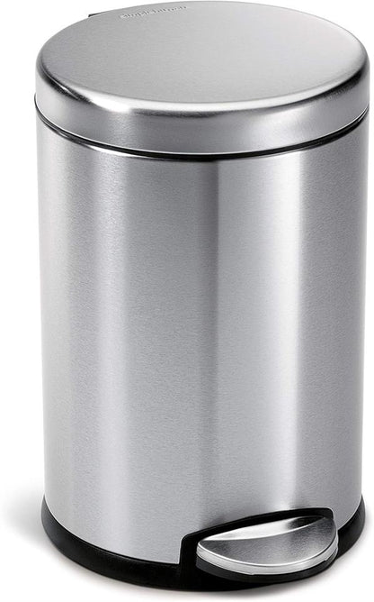 Simplehuman Round Pedal Bin 3L Brushed Steel