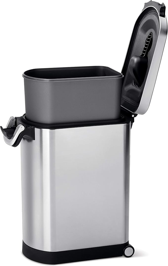 Simplehuman Pet Food Storage Bin 30L Brushed Steel