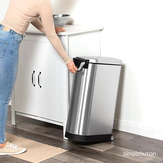 Simplehuman Pet Food Storage Bin 35L Brushed Steel
