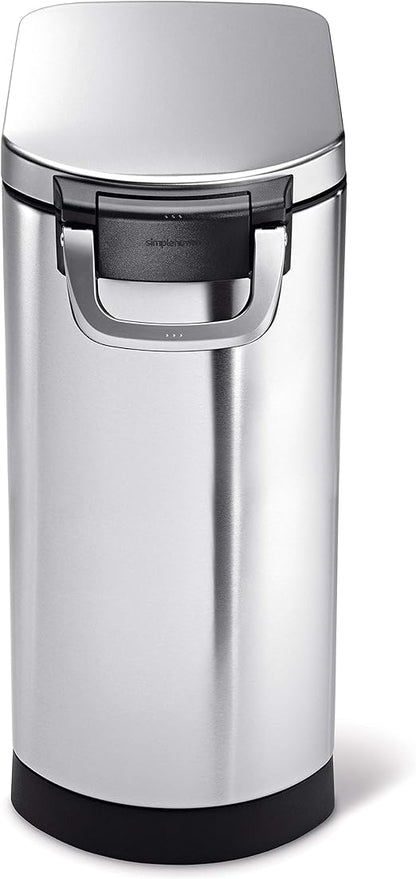 Simplehuman Pet Food Storage Bin 35L Brushed Steel
