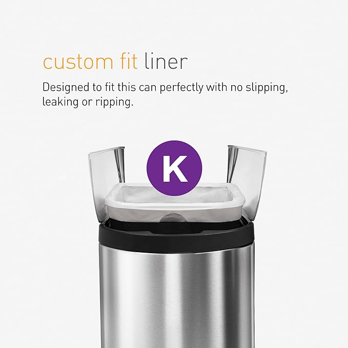 Simplehuman Butterfly Pedal Bin 45L Brushed Steel