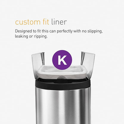 Simplehuman Butterfly Pedal Bin 45L Brushed Steel