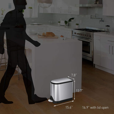 Simplehuman Butterfly Pedal Bin 10L Brushed SS