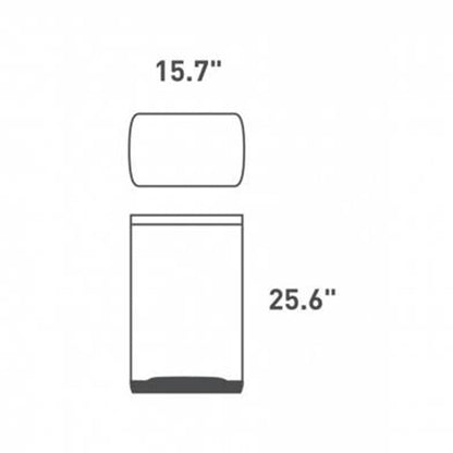 Simplehuman Rectangular Pedal Bin 38L Black Steel Wide Pedal