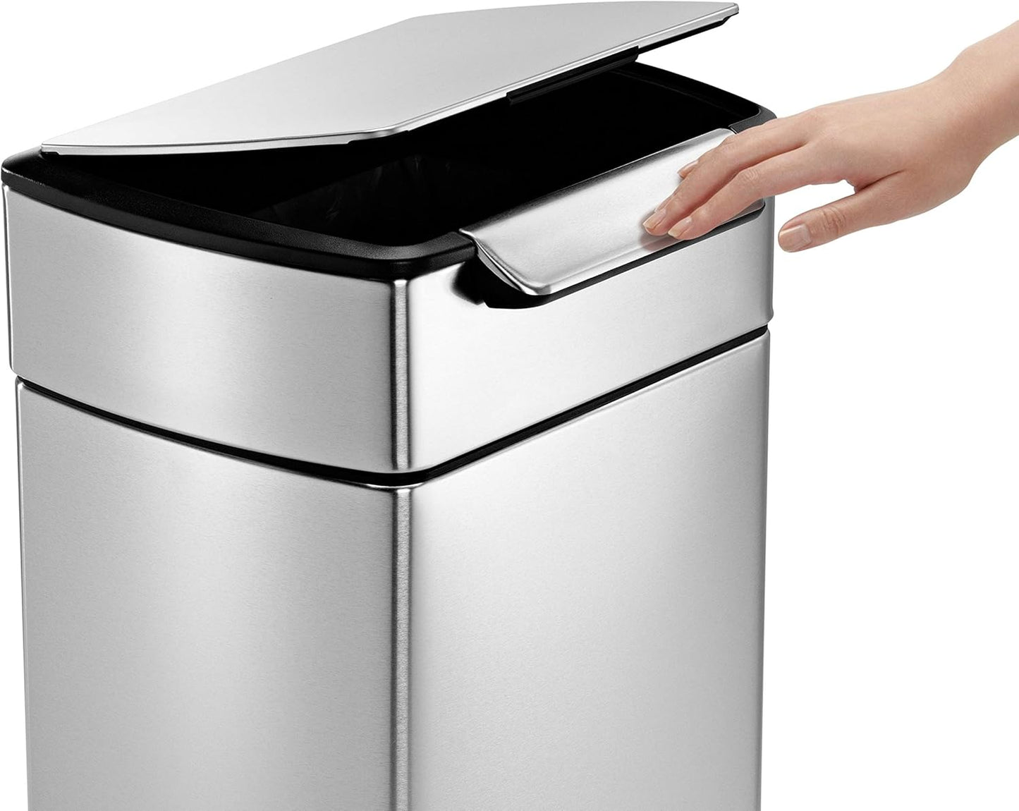 Simplehuman Rectangular Touch Bar Bin 30L Brushed Steel