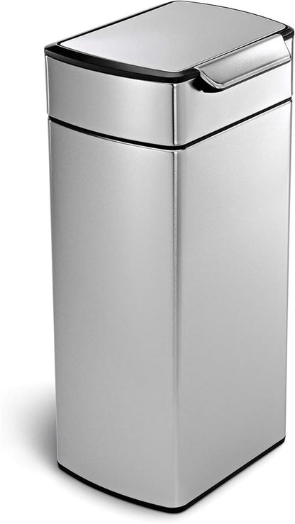 Simplehuman Rectangular Touch Bar Bin 30L Brushed Steel