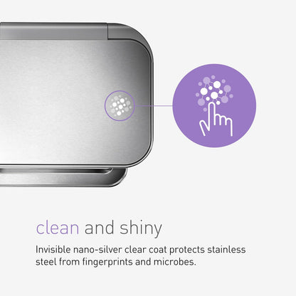 Simplehuman Rectangular Pedal Bin 45L Brushed Steel Liner Pocket