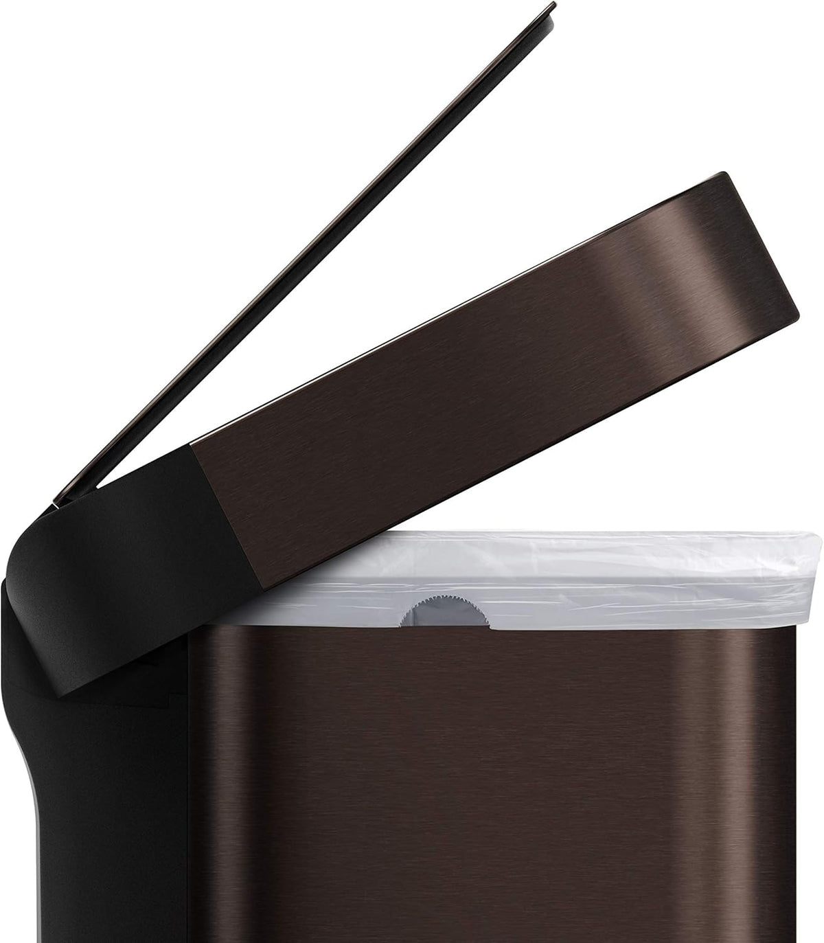 Simplehuman Rectangular Pedal Bin 45L Dark Bronze Liner Pocket