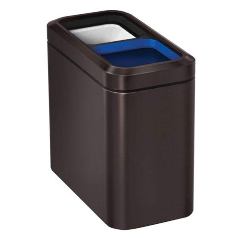 Simplehuman Slim Open Recycler 20L 2-Compartment Dark Bronze