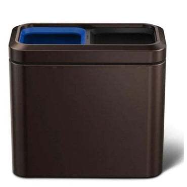 Simplehuman Slim Open Recycler 20L 2-Compartment Dark Bronze