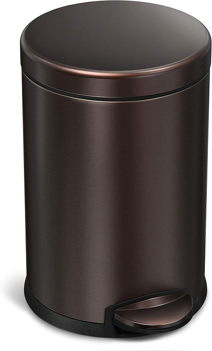 Simplehuman Round Pedal Bin 4.5L Dark Bronze