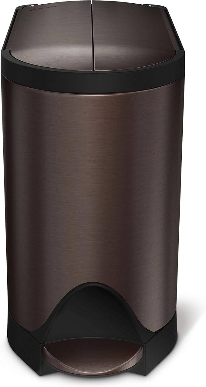 Simplehuman Butterfly Pedal Bin 10L Dark Bronze