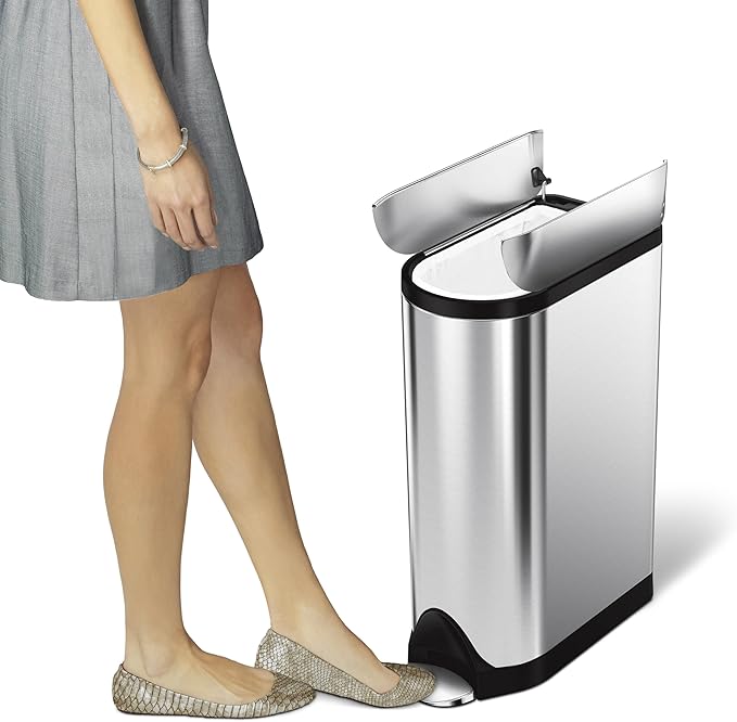 Simplehuman Butterfly Pedal Bin 18L Brushed Steel
