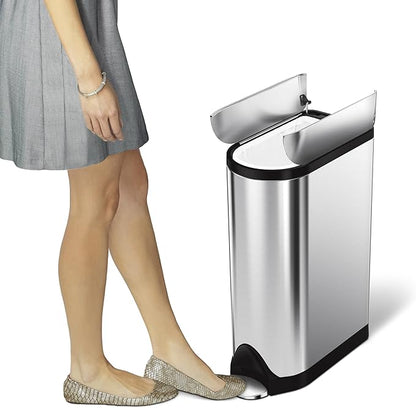 Simplehuman Butterfly Pedal Bin 18L Brushed Steel