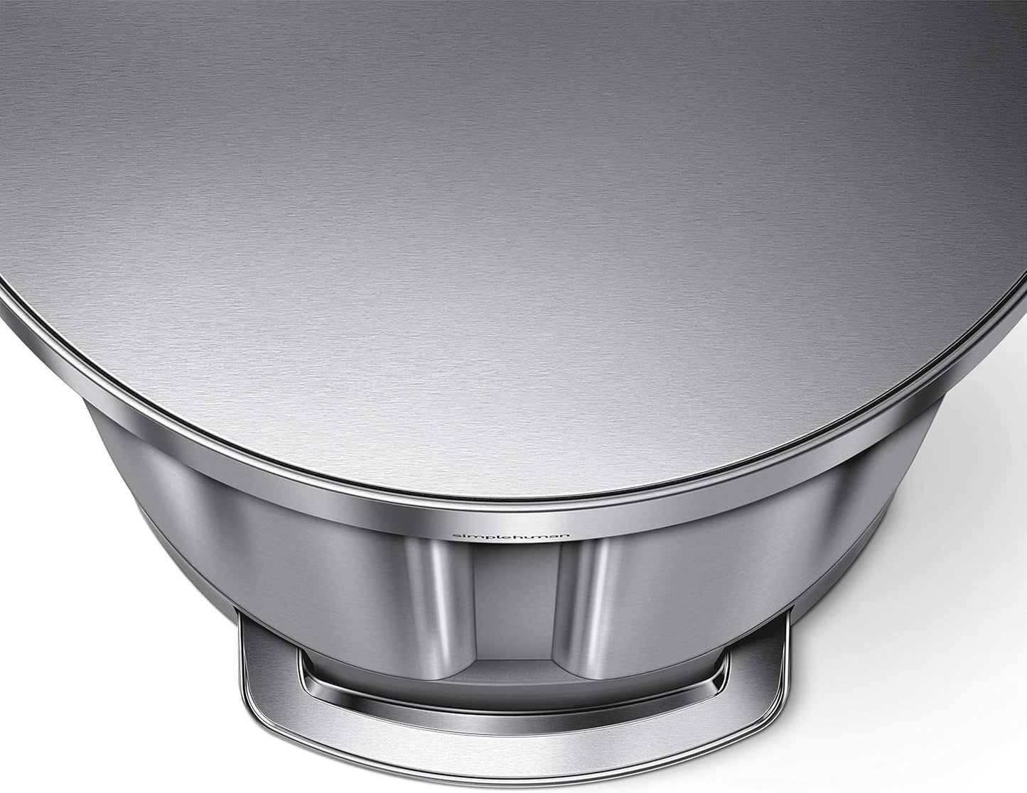 Simplehuman Dual Recycler Semi-Round Pedal Bin 55L Brushed Steel