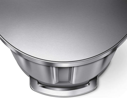 Simplehuman Dual Recycler Semi-Round Pedal Bin 55L Brushed Steel