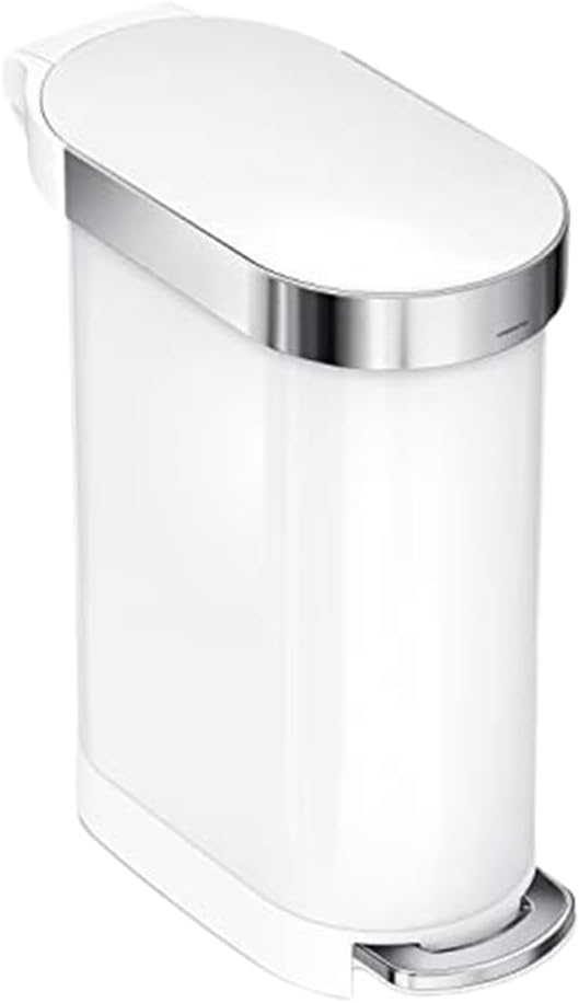 Simplehuman Slim Pedal Bin 45L White