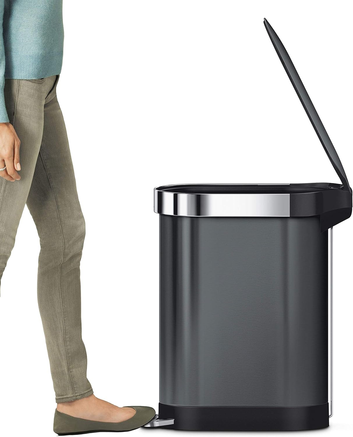 Simplehuman Slim Pedal Bin 45L Black