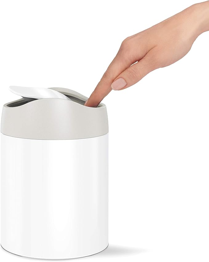 Simplehuman Mini Bin 1.5L White Steel