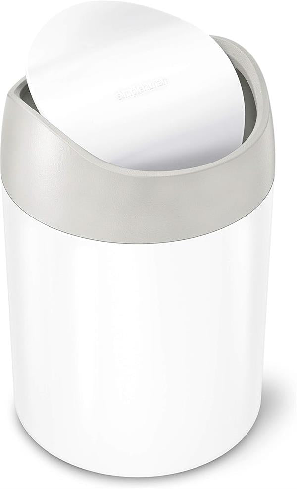 Simplehuman Mini Bin 1.5L White Steel