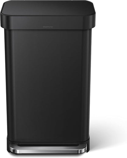 Simplehuman Rectangular Pedal Bin 45L Matte Black