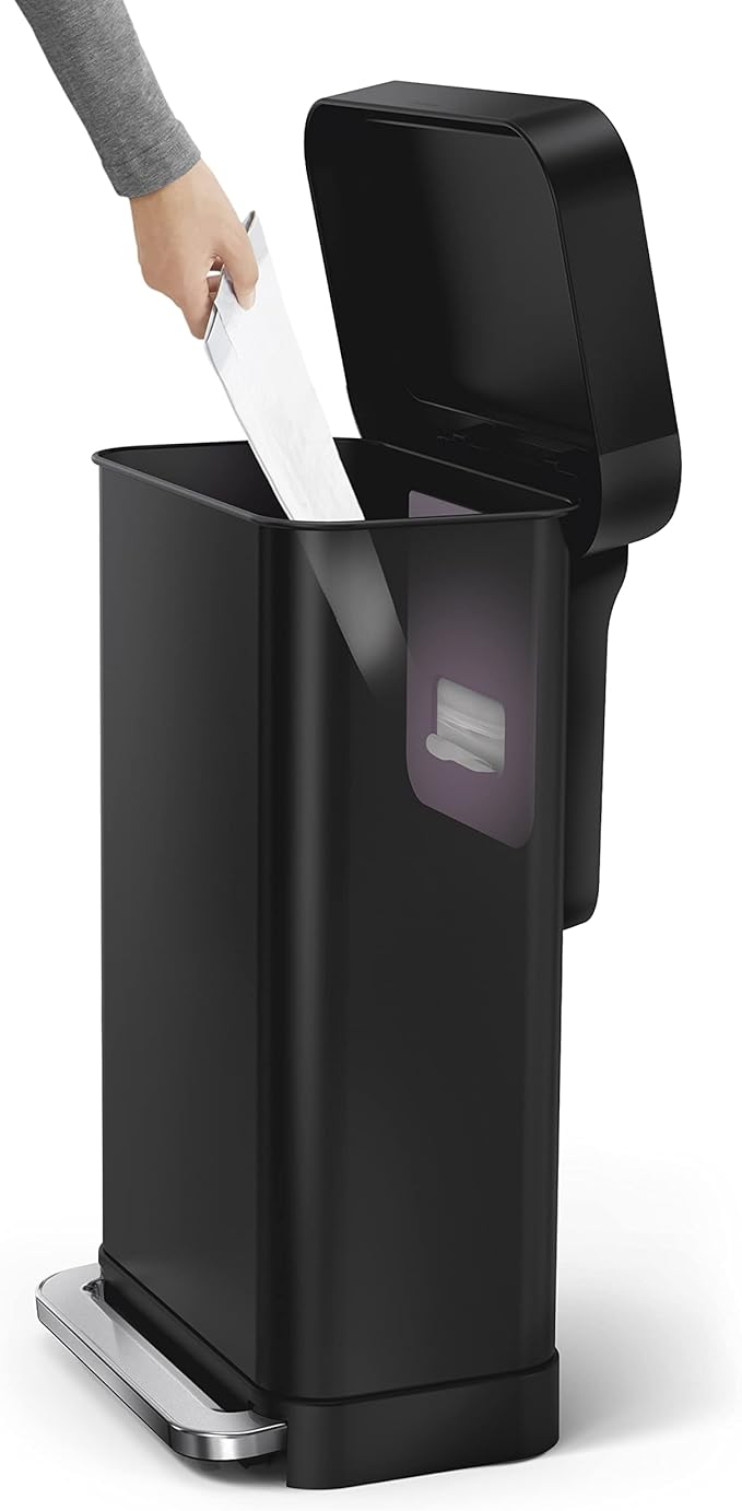 Simplehuman Rectangular Pedal Bin 45L Matte Black